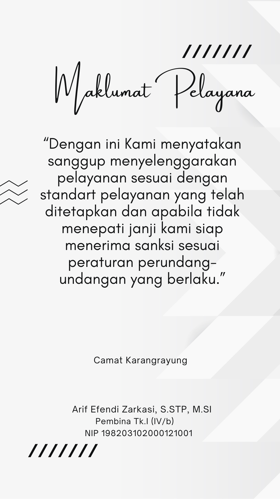 Maklumat Pelayanan